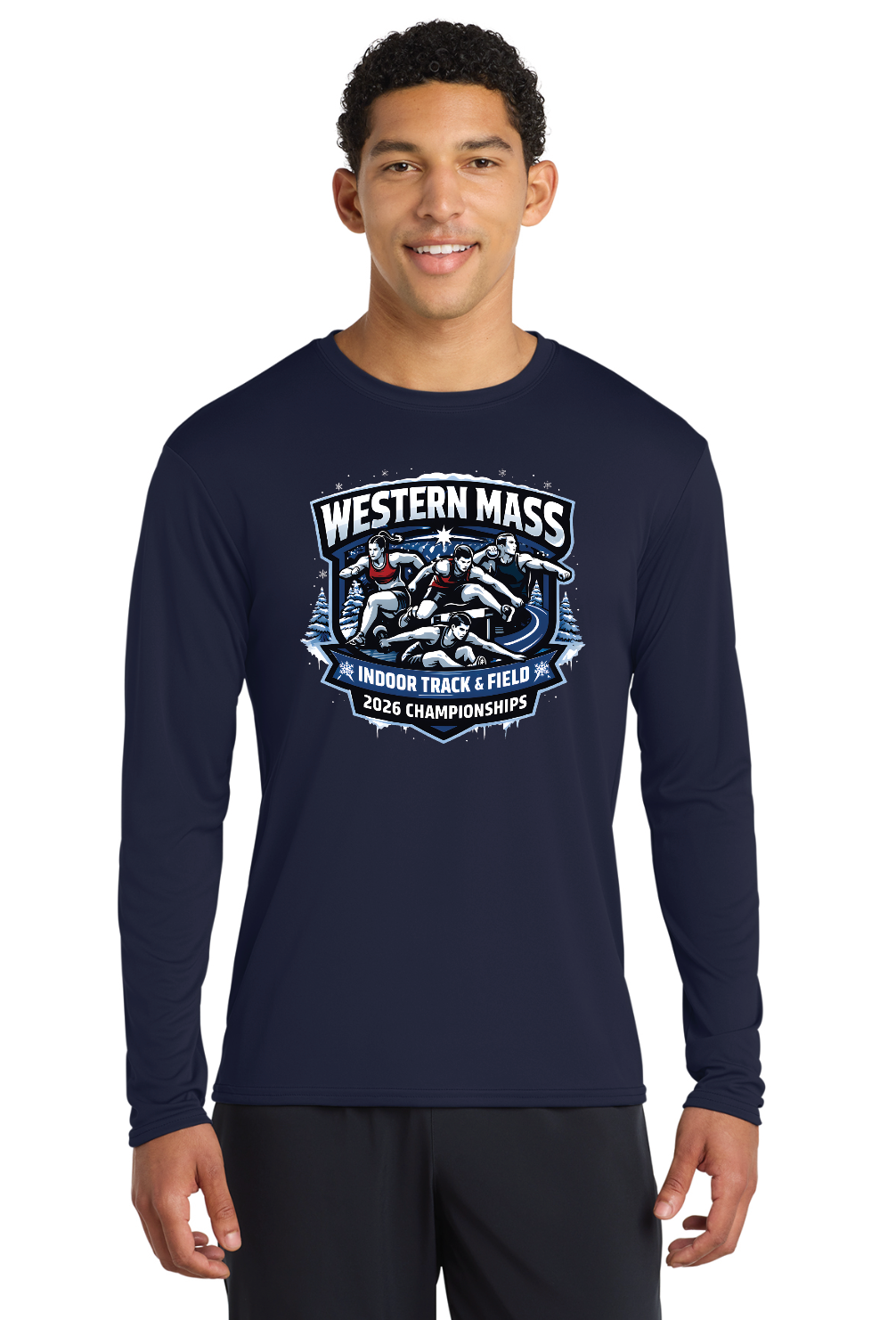 Camiseta de manga larga unisex Western MA Indoor T&F 2026 (PC380LS)