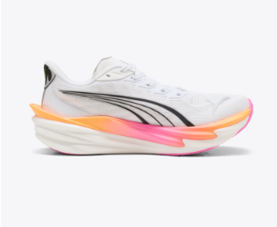 Puma Deviate Nitro 4 para mujer - PUMA BLANCO-ROSA VENENO-ROJO BRILLANTE
