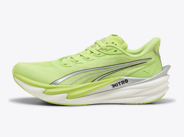 Puma Deviate Nitro 4 para mujer - Verde lima soleado - Plata Puma
