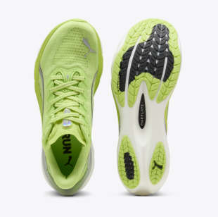 Puma Deviate Nitro 4 para mujer - Verde lima soleado - Plata Puma