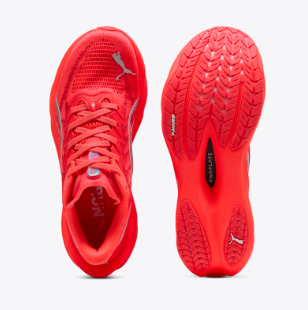 Puma Deviate Nitro 4 para mujer - ULTRA ROJO-PUMA PLATA