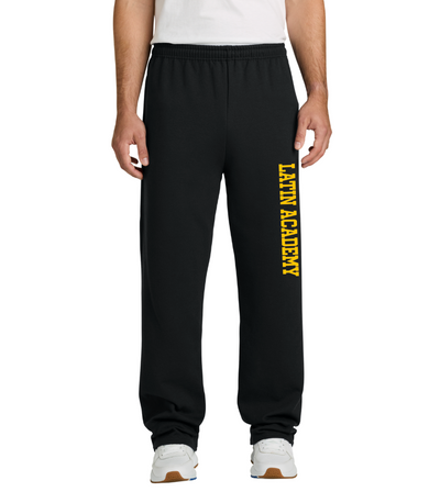 Boston Latin Academy T&F - Pantalón deportivo unisex de polar con parte inferior abierta para adultos (974MP)
