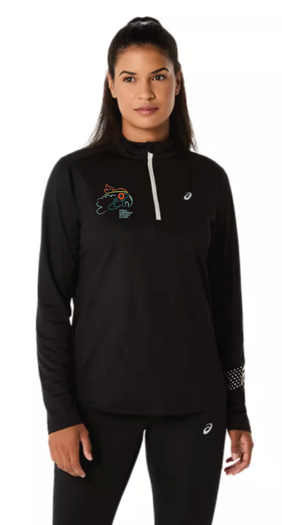 Gasparilla Expo 2026 ASICS Women's Icon 1/2 Zip Black (2012D175) (GAS-25)