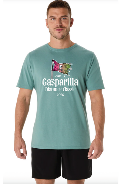 Gasparilla Expo 2026 ASICS Unisex Short Sleeve Tee Celadon (GAS-11)