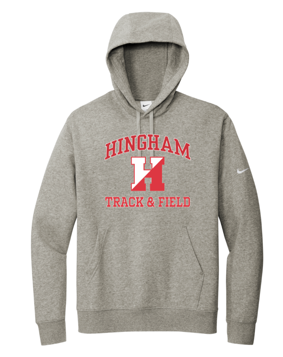 Hingham Youth XC & TF - Men's NikeClub Fleece Pullover Hoodie (NKDR1499)