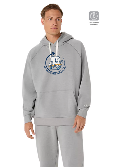 Visiting Dental Hygiene, Inc. FRR - Sudadera con capucha unisex de forro polar ASICS, gris jaspeado (2031F470)