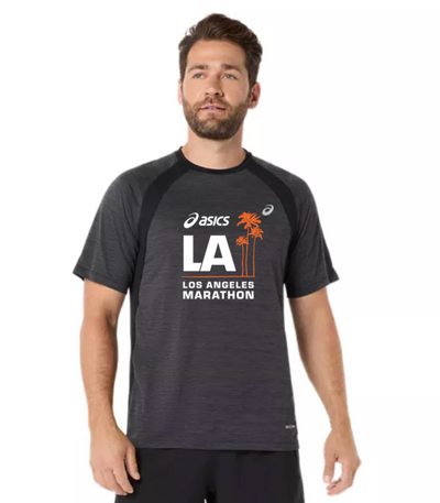 2027 ASICS Los Angeles Marathon-ASICS Men's Road SS Top Black (2011D453)(LA27-02)