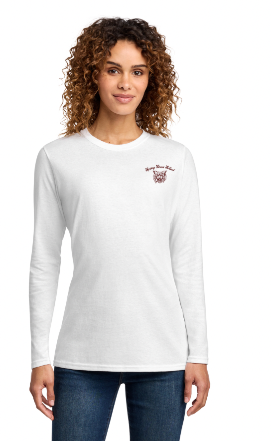 Spring Street School- Women's Long Sleeve Core Cotton Tee (LPC54LS)