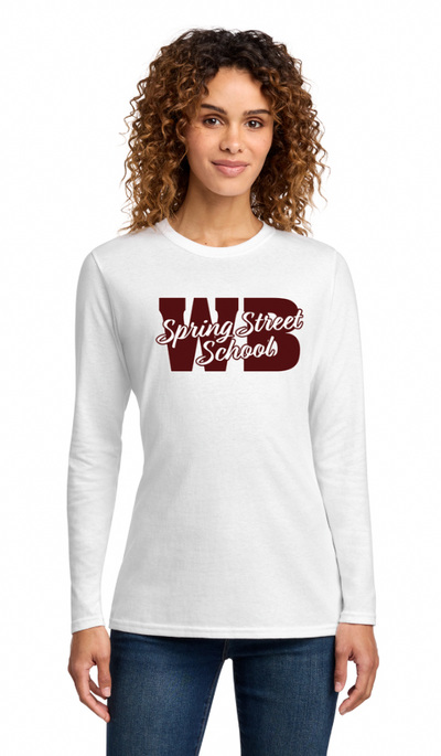 Spring Street School- Women's Long Sleeve Core Cotton Tee (LPC54LS)