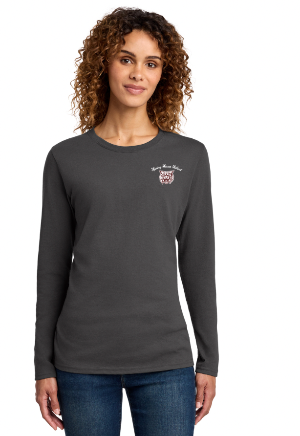 Spring Street School- Women's Long Sleeve Core Cotton Tee (LPC54LS)