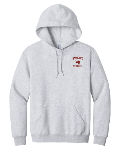 Howard School - West Bridgewater - Adult Ash Fleece Pullover Hooded Sweatshirt (996M)