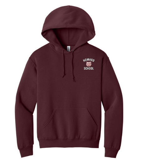 Howard School - West Bridgewater - Maroon Adult Fleece Pullover Hooded Sweatshirt (996M)