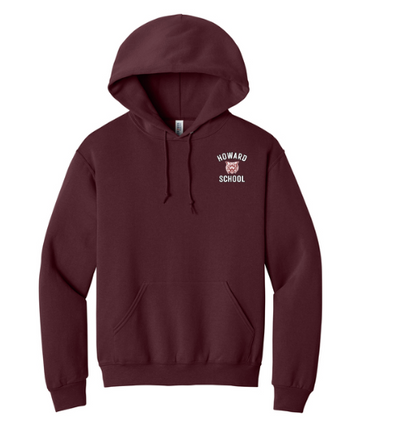 Howard School - West Bridgewater - Maroon Adult Fleece Pullover Hooded Sweatshirt (996M)