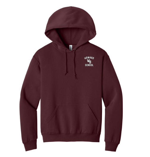 Howard School - West Bridgewater - Maroon Adult Fleece Pullover Hooded Sweatshirt (996M)