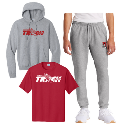 Durfee-Team Kit With Hoodie (PC78H Athletic Heather, PC78SP Athletic Heather, PC380 Red)