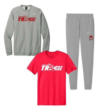 Durfee Track & Field- Team Kit -  Nike (NKFD9863/Dark Grey Heather, CJ1611/Dark Grey Heather, NKDX8730/Red)