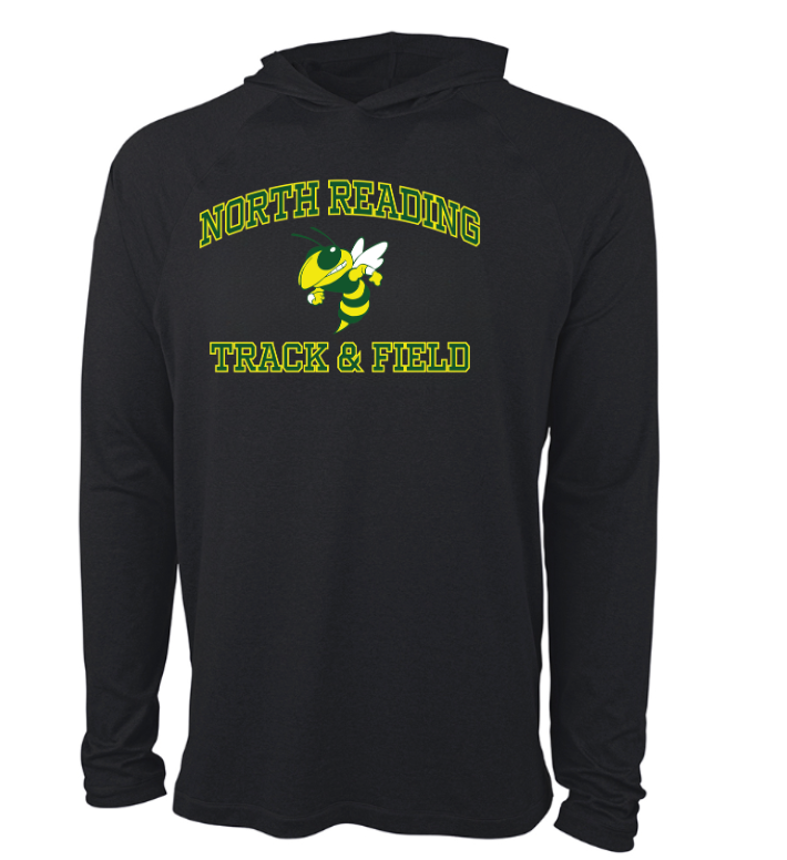 Sudadera con capucha ligera y elástica unisex Cayak de North Reading Track &amp; Field (1537)