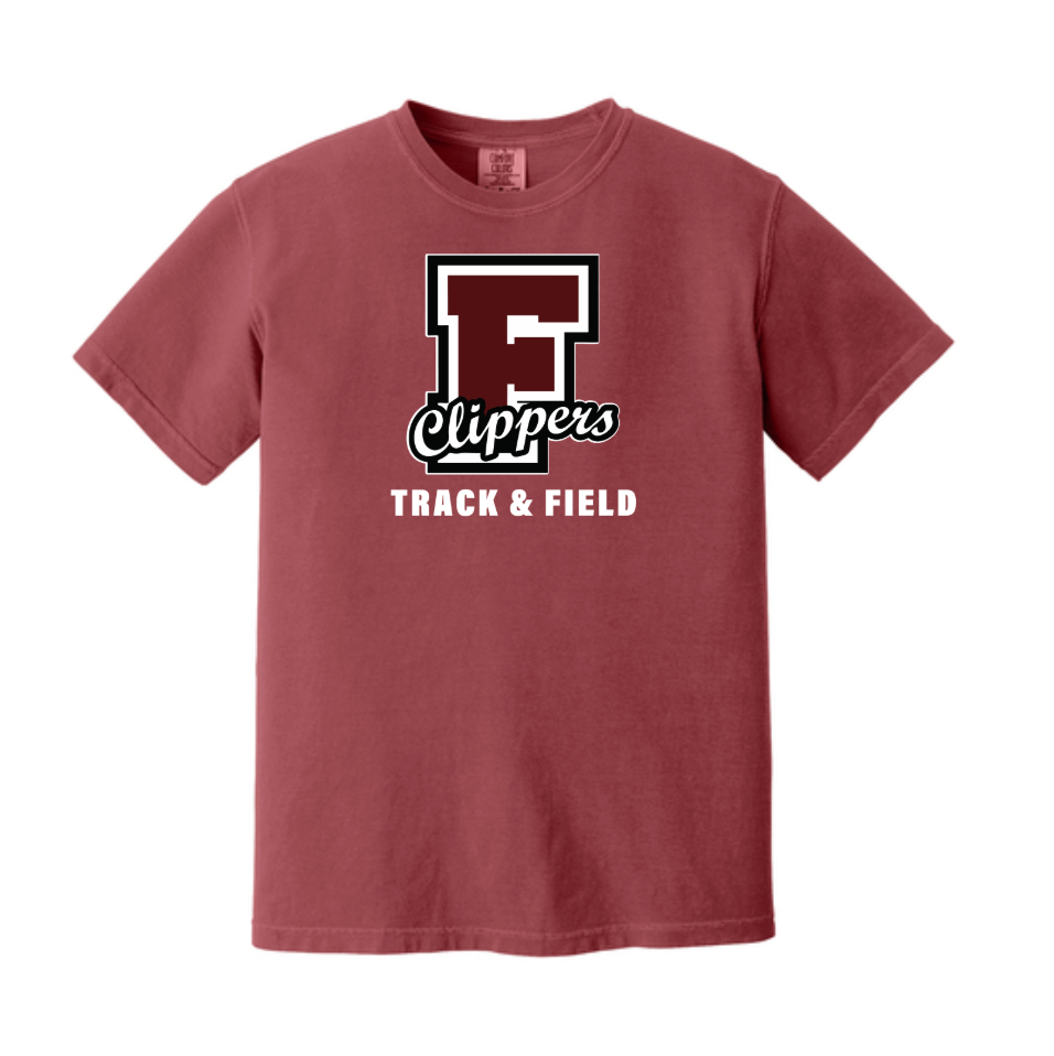 Falmouth HS Track & Field - Adult Heavyweight Tee (1717)