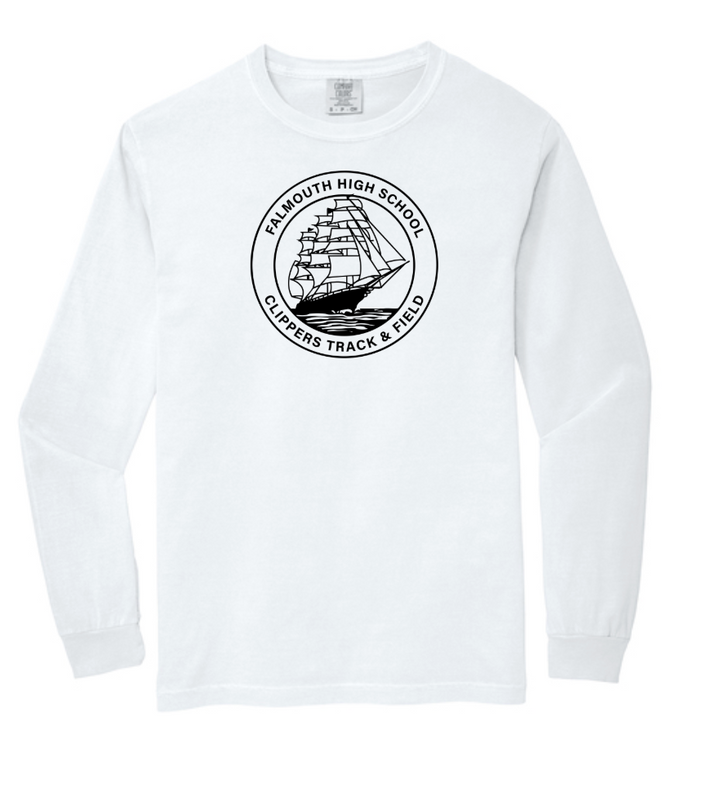 Camiseta de manga larga de peso pesado para adultos de Falmouth HS Track & Field (6014)