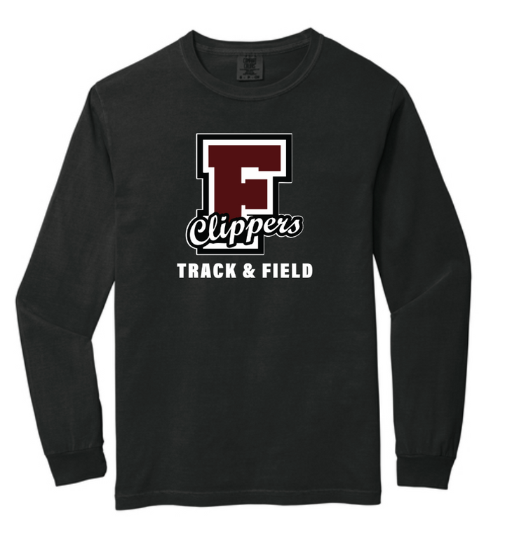 Camiseta de manga larga de peso pesado para adultos de Falmouth HS Track & Field (6014)