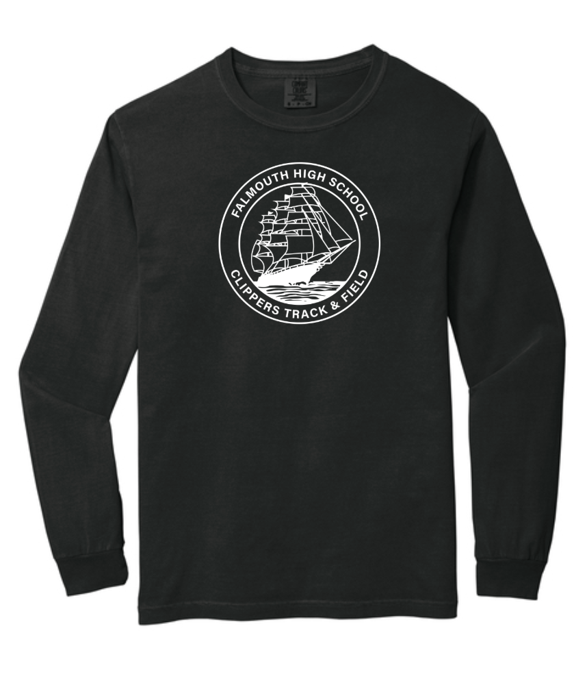 Camiseta de manga larga de peso pesado para adultos de Falmouth HS Track & Field (6014)