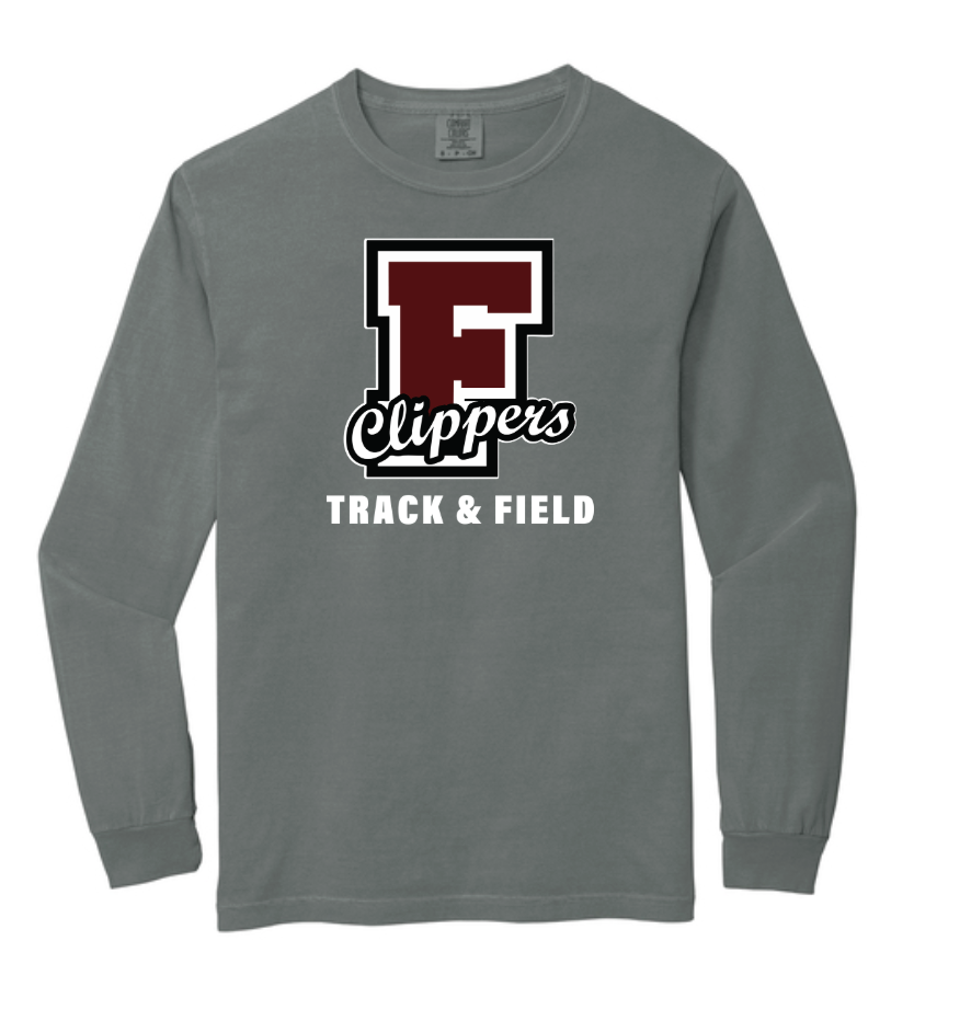 Camiseta de manga larga de peso pesado para adultos de Falmouth HS Track & Field (6014)