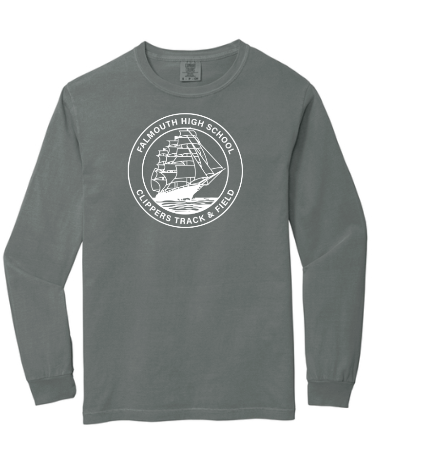 Camiseta de manga larga de peso pesado para adultos de Falmouth HS Track & Field (6014)