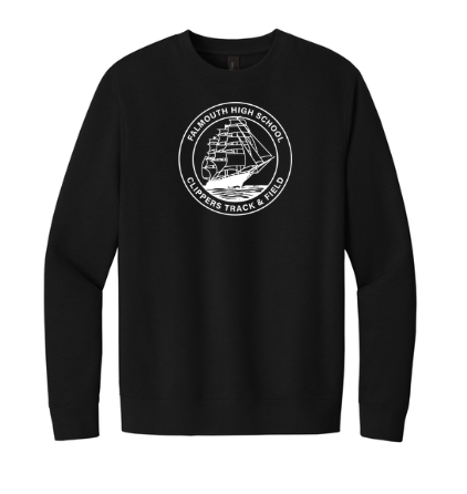 Sudadera unisex de cuello redondo de polar para adultos de Falmouth HS Track & Field (DT6104)