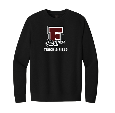 Sudadera unisex de cuello redondo de polar para adultos de Falmouth HS Track & Field (DT6104)