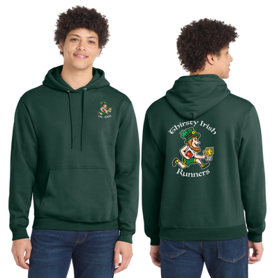 Thirsty Irish Runners - ADULT Unisex Fleece Pullover Hooded Sweatshirt (PC78H)