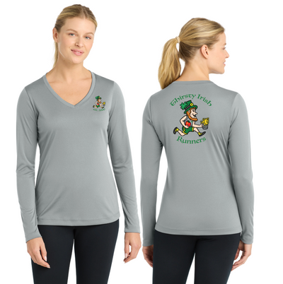 Thirsty Irish Runners - Women's Long Sleeve Performance V-Neck T-Shirt (LST353LS)