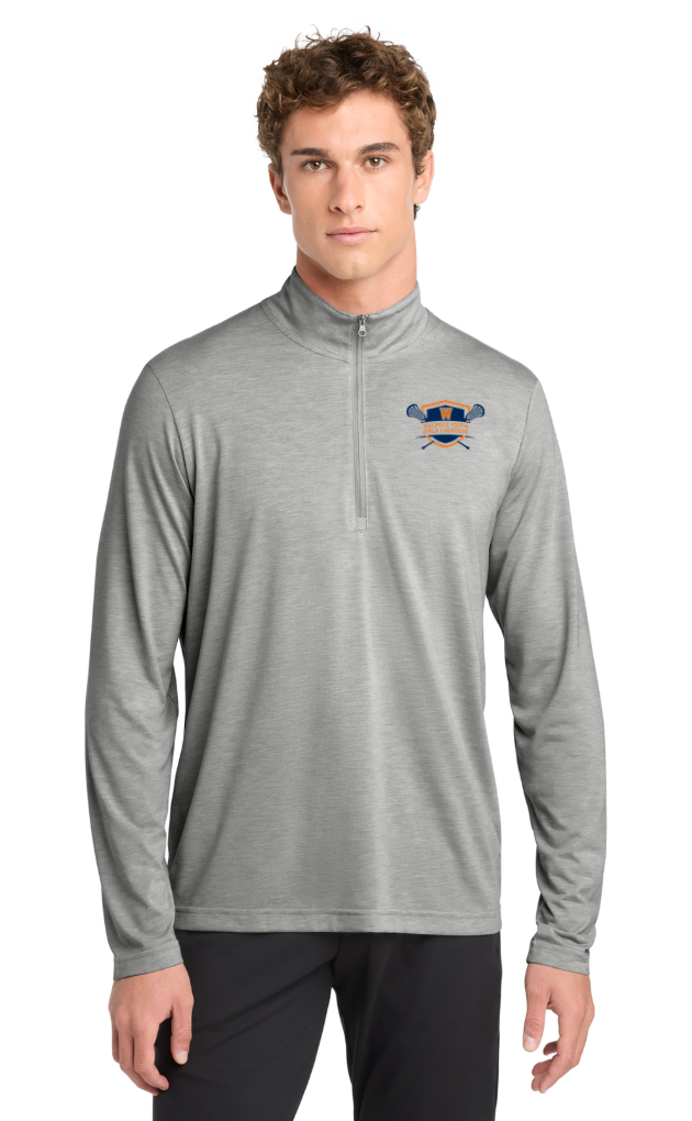 Walpole Youth Girls Lacrosse - MEN'S  Triblend 1/4 Zip-Pullover (ST407)