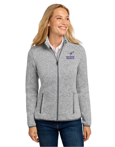 Needham Boosters- Women's Sweater Fleece Jacket (L232)