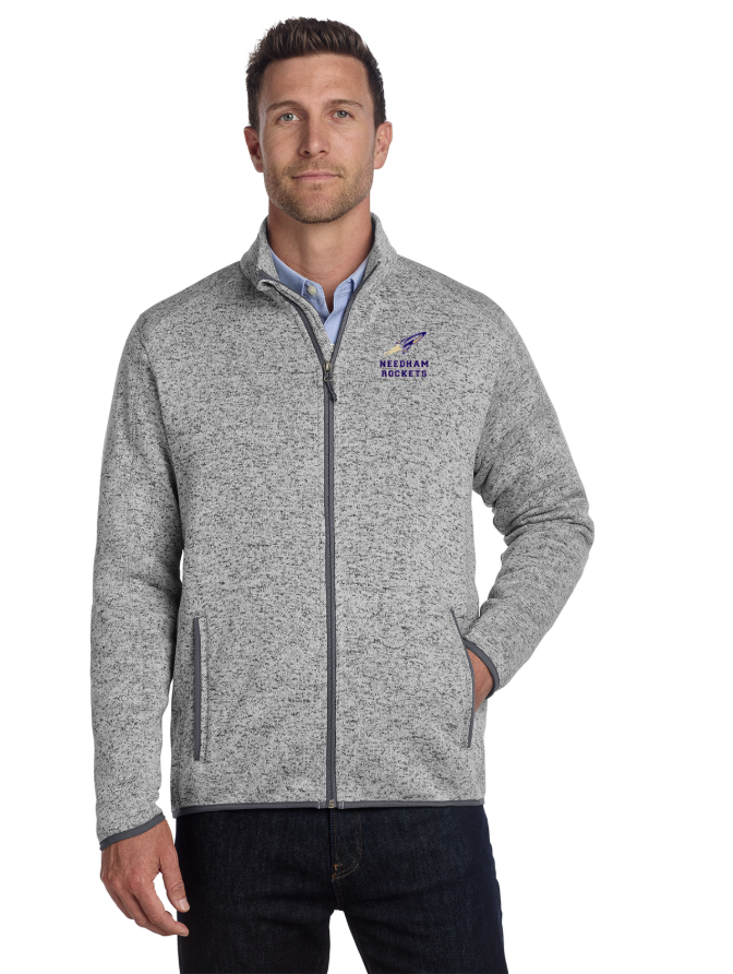 Needham HS Boosters- Sweater Fleece Jacket (F232)