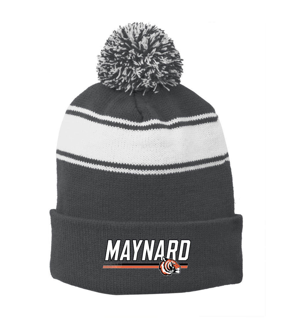Maynard - Stripe Pom Pom Beanie (STC28)
