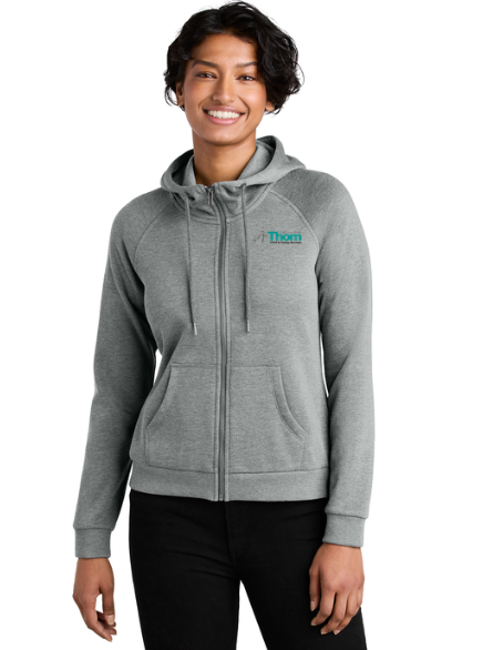 Thom Child and Family Service - Women’s Organic CVC Fleece Full-Zip Hoodie (AL5003)