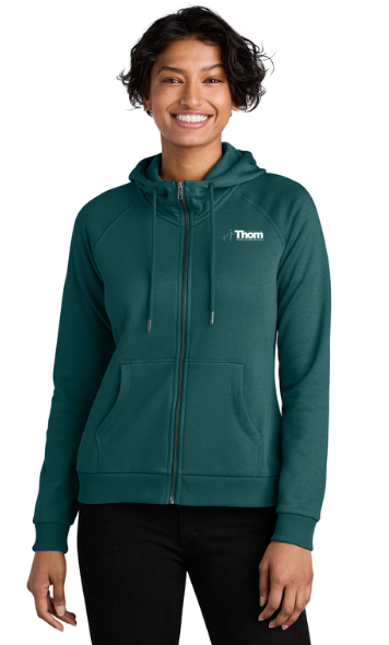 Thom Child and Family Service - Women’s Organic CVC Fleece Full-Zip Hoodie (AL5003)