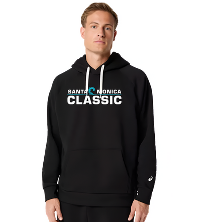 Sudadera con capucha unisex ASICS de forro polar, color negro (2031F470)