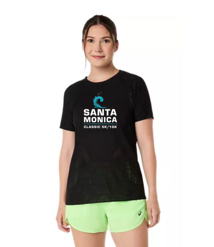 Santa Monica Classic 5K/10K 2026 - ASICS Women's Metarun Short Sleeve Top Black (2012D418) (SMC-02)