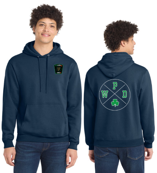 Sudadera unisex premium con el logo de San Patricio de WPD (LS14001)