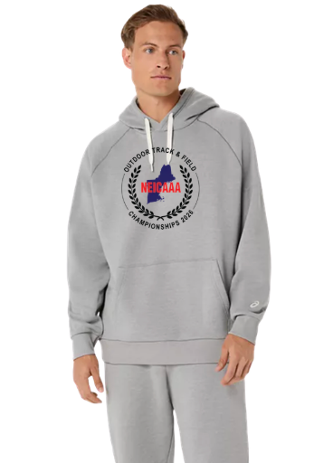NEICAAA- ASICS Unisex Fleece Relaxed Pullover Hoodie Grey Heather (2031F470)