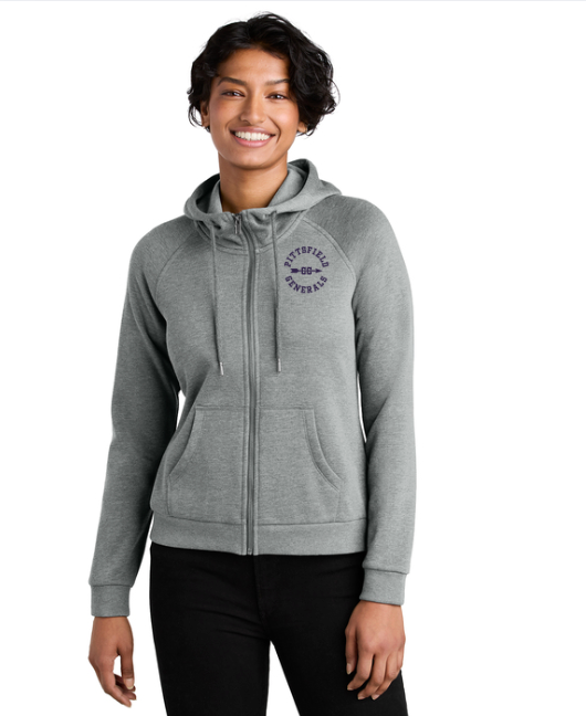 Pittsfield Cross Country - Women’s Organic CVC Fleece Full-Zip Hoodie (AL5003)