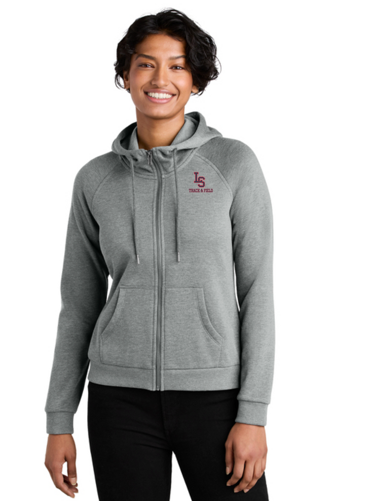 Lincoln Sudbury Track & Field- Women’s Organic CVC Fleece Full-Zip Hoodie (AL5003)