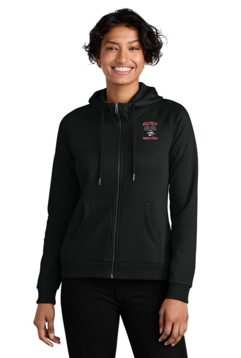Wellesley Track and Field- Women’s Organic CVC Fleece Full-Zip Hoodie (AL5003)