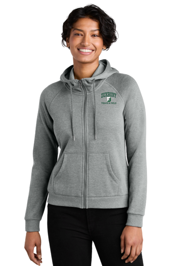 Duxbury Track and Field- Women’s Organic CVC Fleece Full-Zip Hoodie (AL5003)