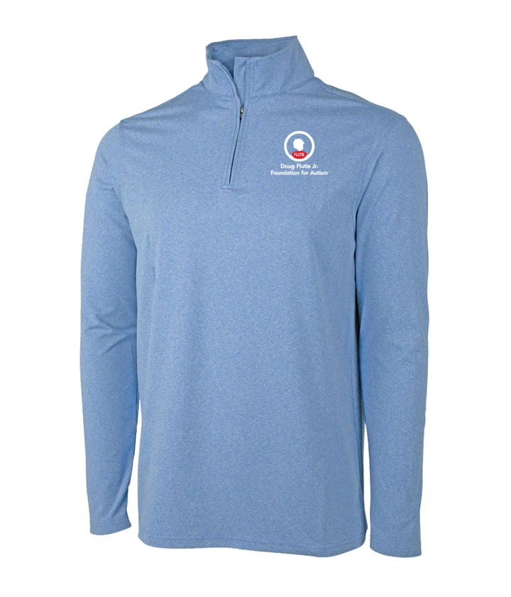 Doug Flutie Jr. Foundation - Charles River Men's Heather Stretch Eco-Logic Quarter Zip (9468)