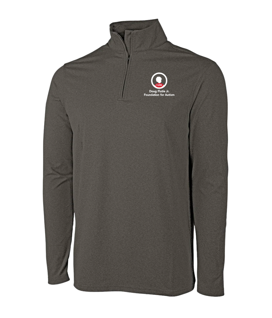 Doug Flutie Jr. Foundation - Charles River Men's Heather Stretch Eco-Logic Quarter Zip (9468)