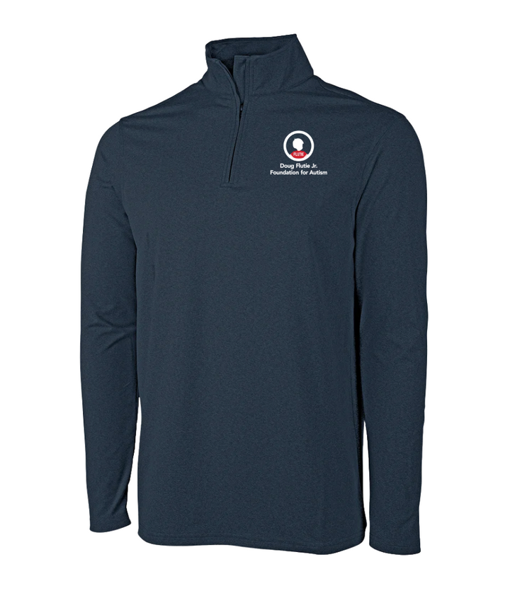 Doug Flutie Jr. Foundation - Charles River Men's Heather Stretch Eco-Logic Quarter Zip (9468)