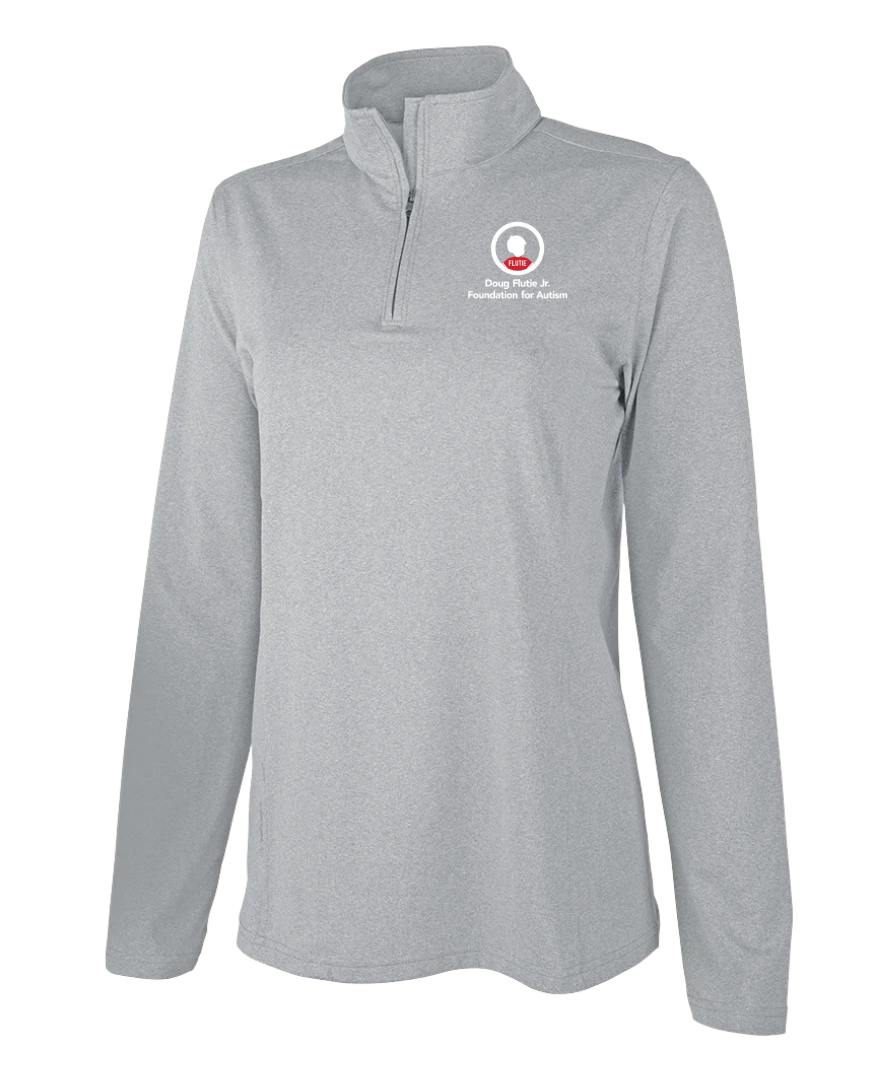 Doug Flutie Jr. Foundation - Charles River Women's Heather Stretch Eco-logic Quarter Zip (5468)