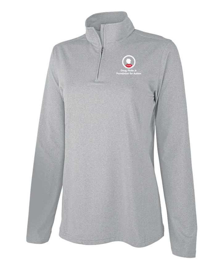 Doug Flutie Jr. Foundation - Charles River Women's Heather Stretch Eco-logic Quarter Zip (5468)
